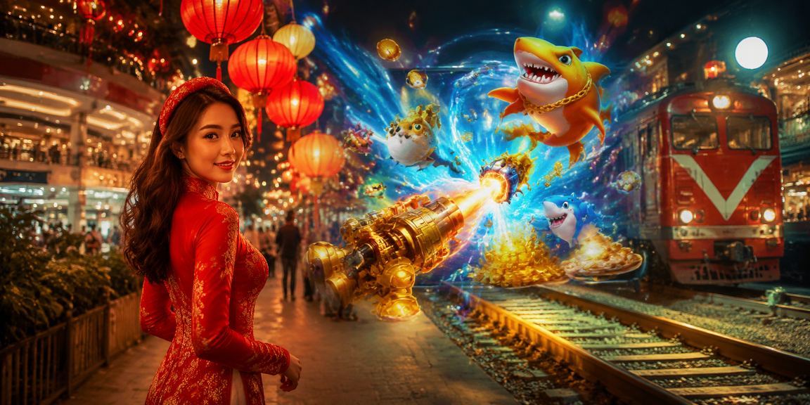 Trò chơi bắn cá Ban Ca sôi động tại chợ đêm Hà Nội với người chơi tập trung